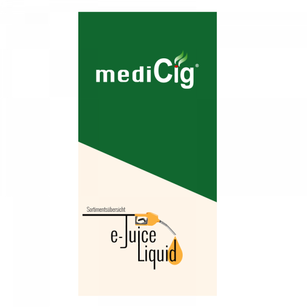 eJuice Liquid Sortimentsübersicht Flyer