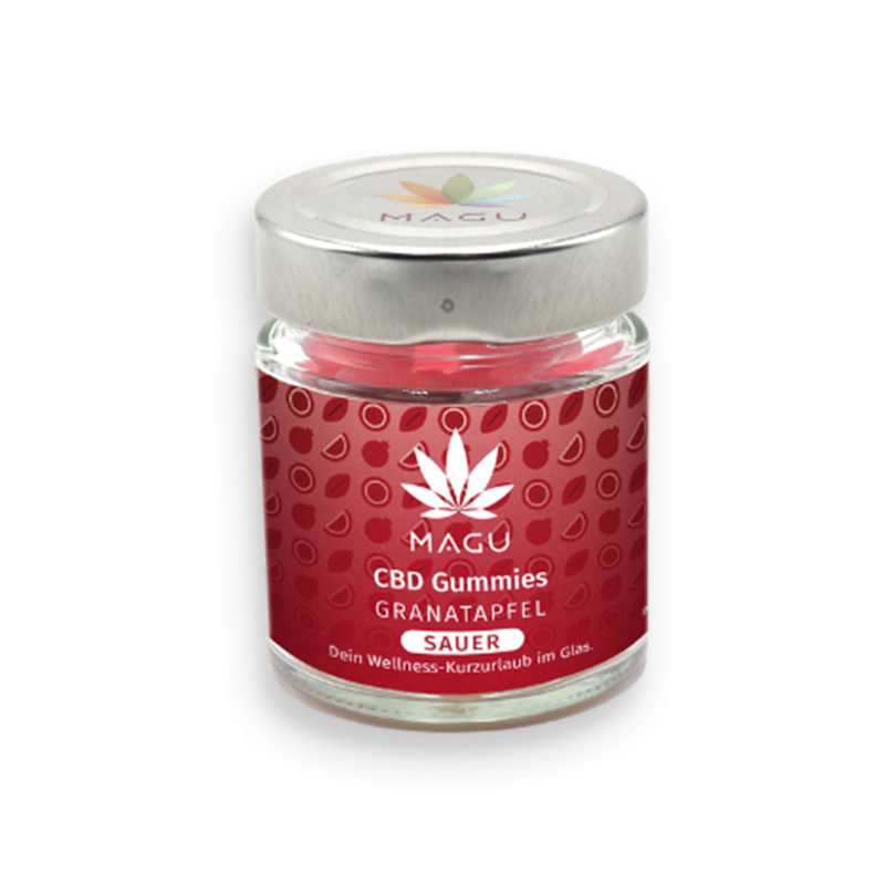 Mawu CBD Jellys Granatapfel sauer Gummies Vegan