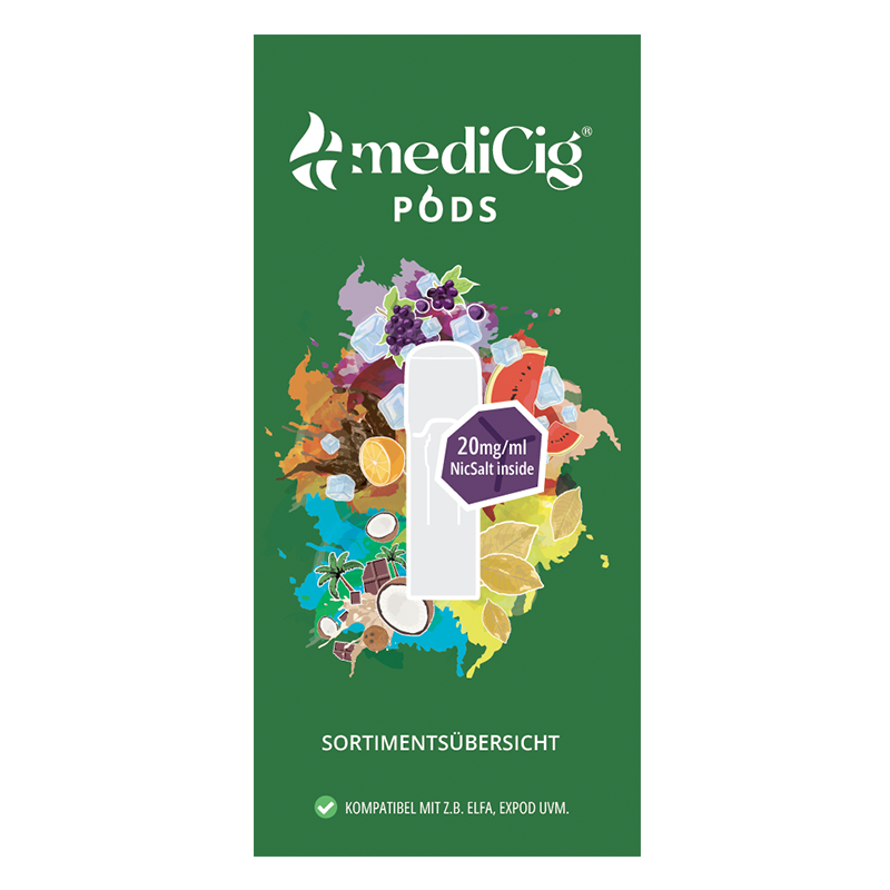 mediCig Pods Sortimentsübersicht - Flyer